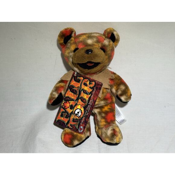 Fall Tour Bear Grateful Dead Beanie Limited Edition Plush Doll Leaves Autumn NWT - Picture 1 of 5